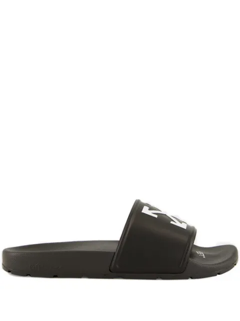 Off-White arrow-print slip-on sliders Black OMIU003C99MAT0011001