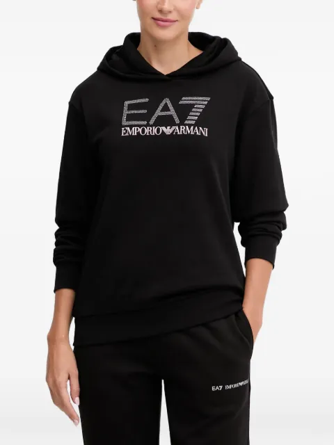 Ea7 Emporio Armani logo-print hoodie Black 7W000537AF15831