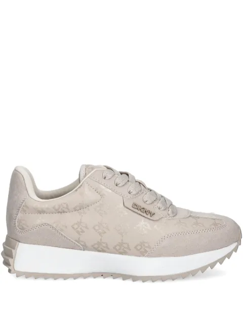 DKNY logo-print lace-up sneakers Neutrals K3522140