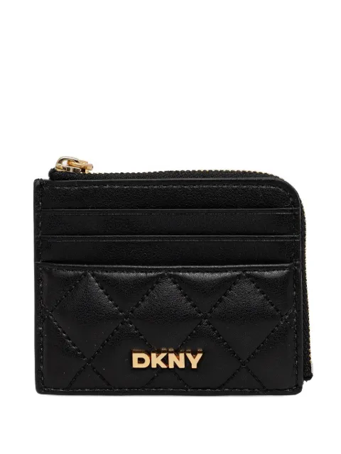 DKNY logo-lettering quilted wallet Black R521KL12