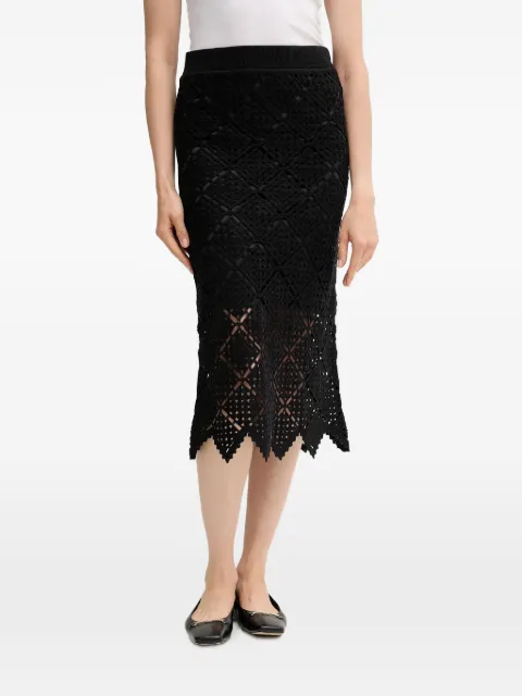 DKNY elasticated-waistband mid skirt Black P5ERAX27