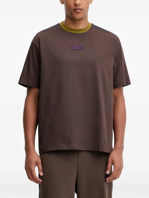 Ea7 Emporio Armani contrast-trim T-shirt Brown 7X000404AF12957