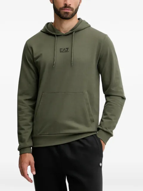 Ea7 Emporio Armani logo-detail hoodie Green 8NPM32PJVRZ