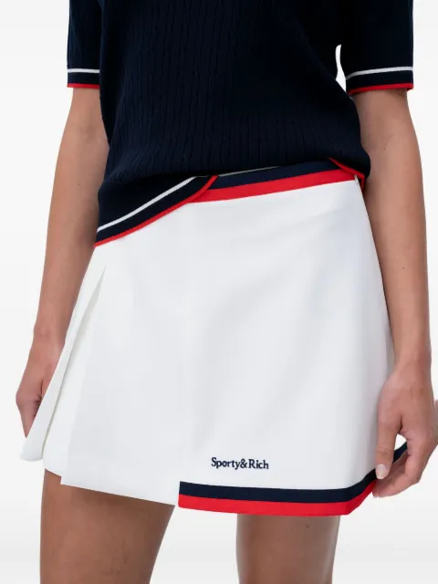 Sporty & Rich Mila pleated mini skirt White SK011602300WH36