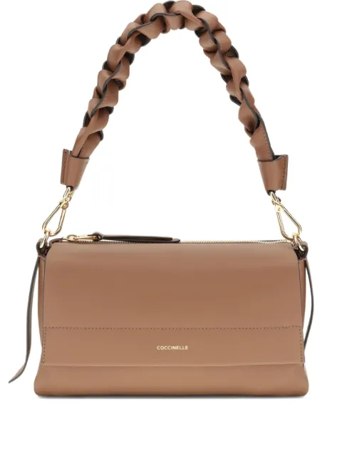 Coccinelle Boheme braided-handle calf-leather shoulder bag Brown E1M50120101
