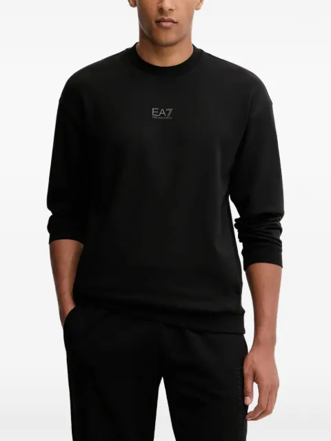 Ea7 Emporio Armani logo-detail crew-neck sweatshirt Black 7M000659AF12501