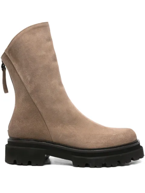 Thea Mika zip-detail calf suede boots Neutrals TM3270X0002