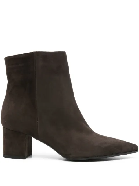Thea Mika 50mm pointed-toe block-heel boots Brown TM8867A0010