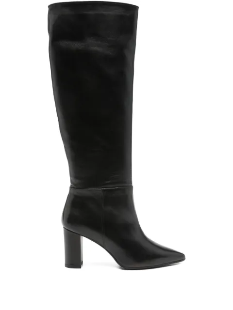 Thea Mika 80mm leather block-heel boots Black TM8791V0030