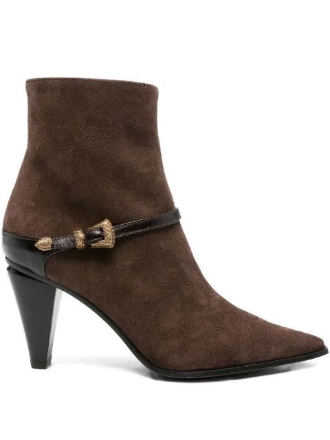 Roberto Festa 80mm buckle-strap ankle boots Brown LYMA