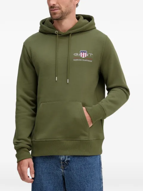 Gant embroidered-logo hoodie Green 2047084