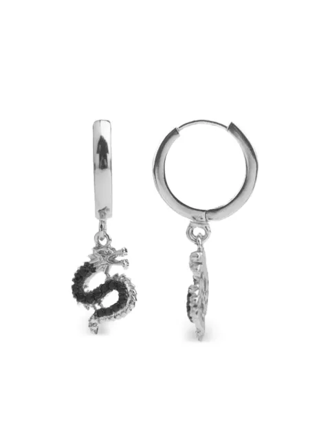 All the Luck in the World Big Dragon earrings Silver ALLTHNGSSIL9304