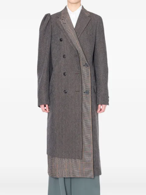 Kolor herringbone panelled coat Grey 25WCLC06105