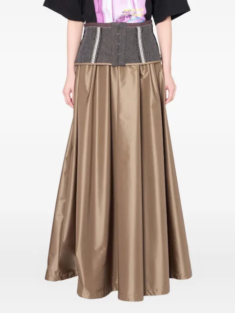 Kolor corset-detail maxi skirt Neutrals 25WCLS04102