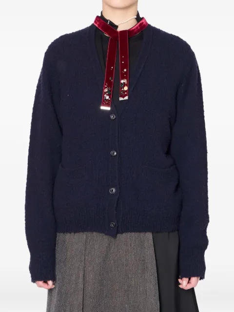 Kolor embellished button-down cardigan Blue 25WCLN07307