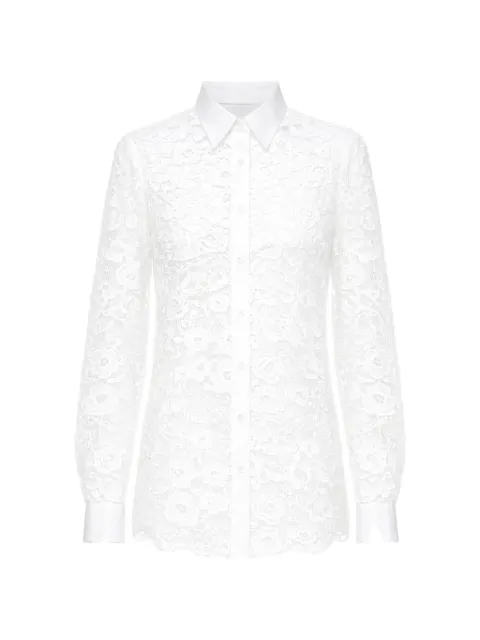 Vivetta floral corded-lace shirt White VS1CM0055