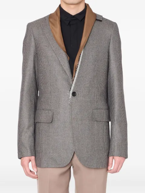 Kolor houndstooth frayed-edge blazer Grey 25WCMJ07123