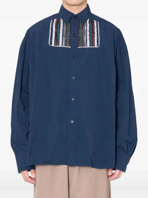 Kolor ribbon-embellished shirt Blue 25WCMB04114