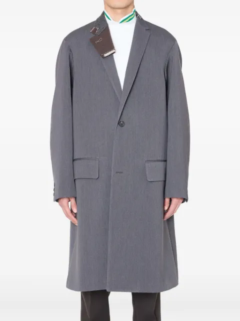 Kolor single-breasted panel-detail coat Grey 25WCMC06113