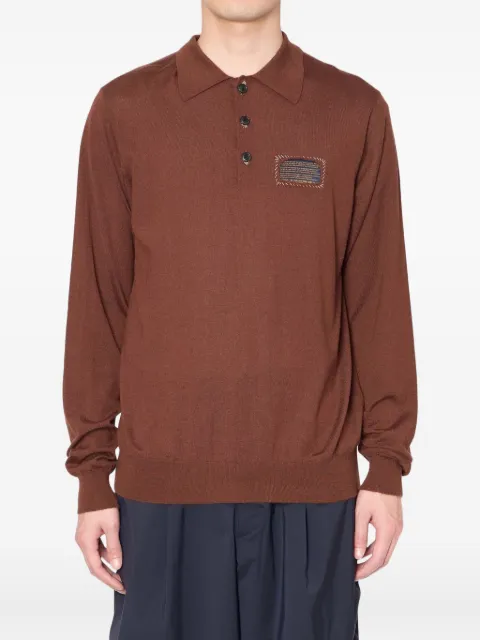 Kolor long-sleeve polo-neck sweater Brown 25WCMN12303