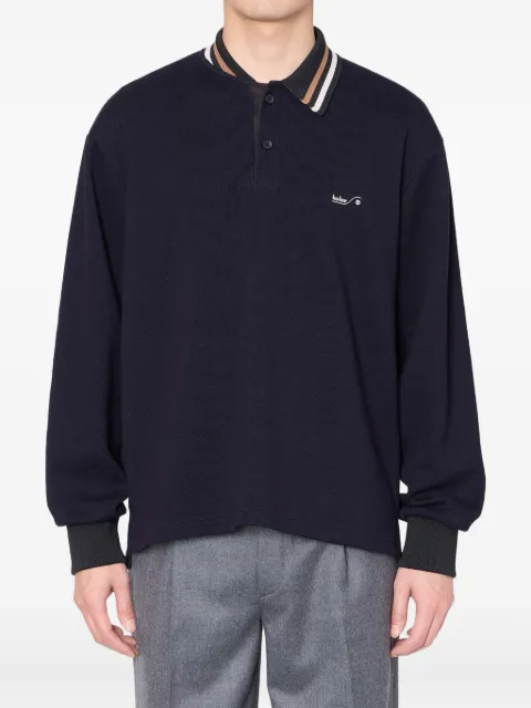 Kolor long-sleeve logo-embroidered sweater Blue 25WCMT03203