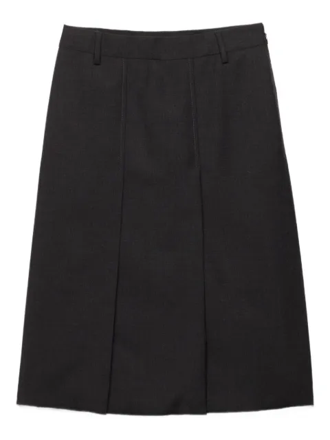 Prada Grisaille pleated midi skirt Black P117ZSOOO16SZ