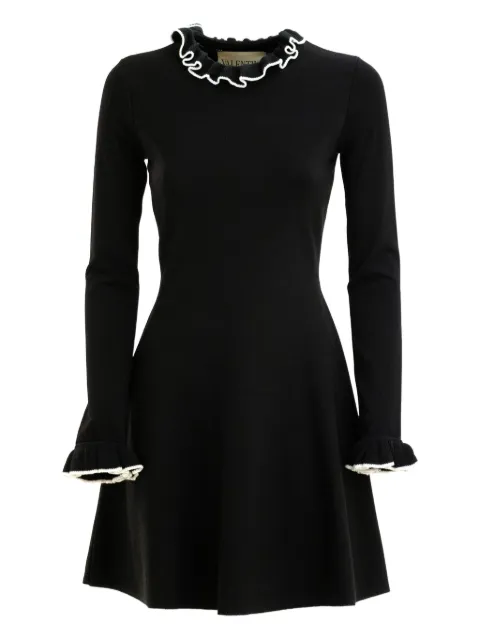 Valentino Garavani ruffled-collar mini dress Black BKD13Y9K5