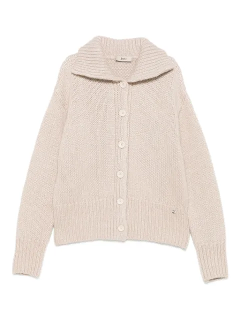 Herno button-front collared cardigan Neutrals MC000187D70308