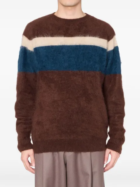 Kolor cashmere striped sweater Brown 25WCMN08311