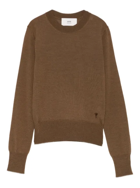 AMI Paris Ami De Coeur sweater Brown FKS835KN0066