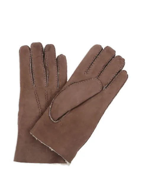 Eleventy leather shearling gloves Brown L77GUAB07SHY0F003