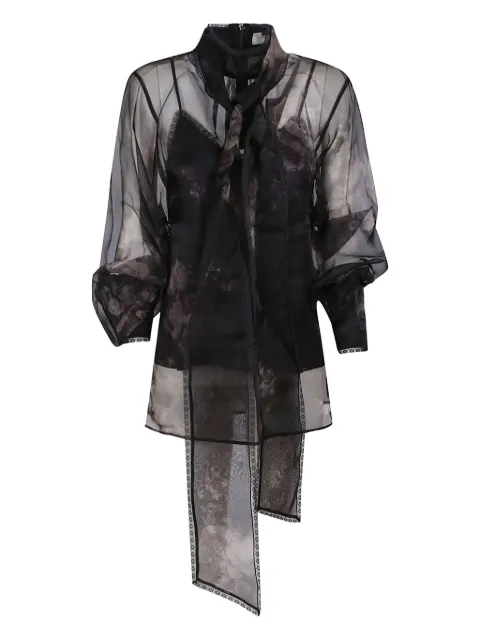 ZIMMERMANN panelled tie-neck top Black 5353TF251