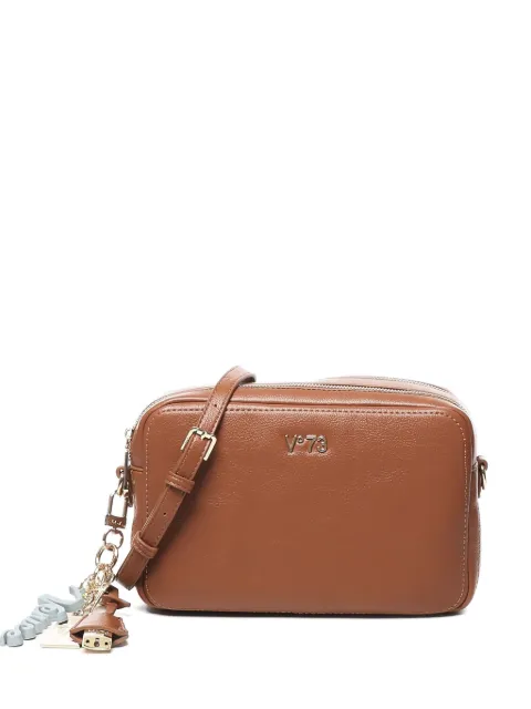 V°73 double-zip charm shoulder bag Brown 73BS9CL07PENELOPECUOIO