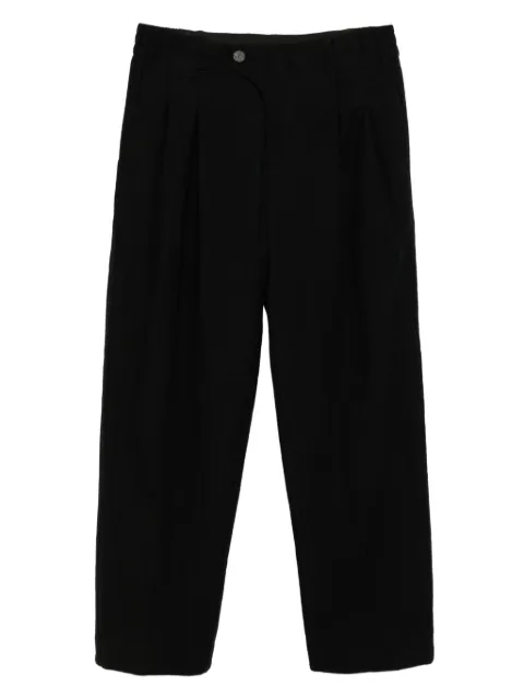 Devoa pleated-panel trousers Black PTJGFKB