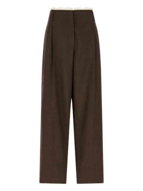 Magda Butrym waistband-detail trousers Brown 141725