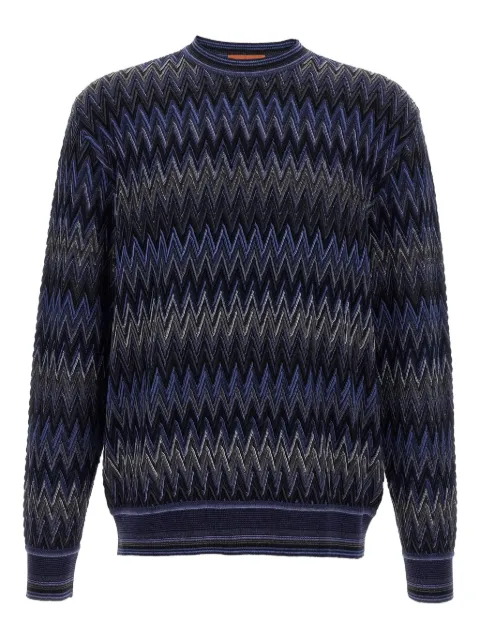Missoni zigzag-pattern wool sweater Blue US25WN0EBR012Y