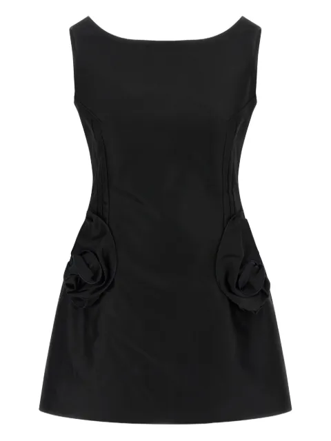 Magda Butrym 04 rose-embellished mini dress Black 127725BLACK