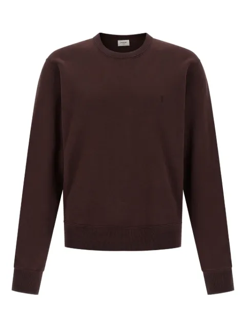 Saint Laurent Cassandre embroidered sweatshirt Brown 820127Y36SW