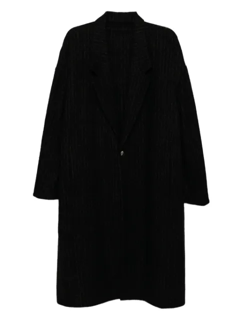 Devoa pinstripe wool coat Black CCSSTWL