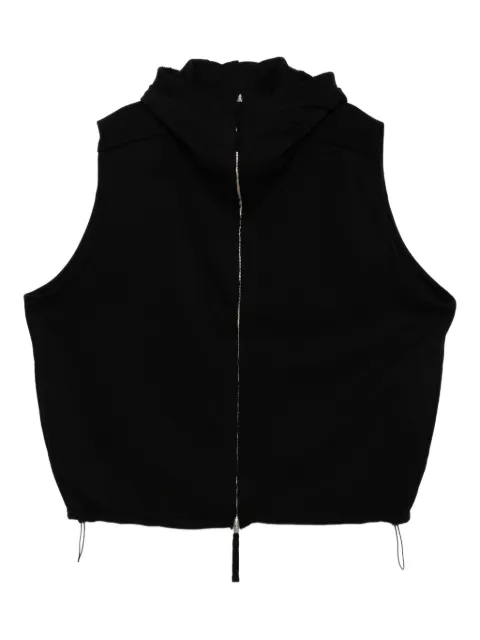 Thom Krom cotton sleeveless jacket Black MSJ684