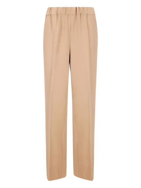 Alberto Biani elastic-waist straight trousers Neutrals CC872AC0030