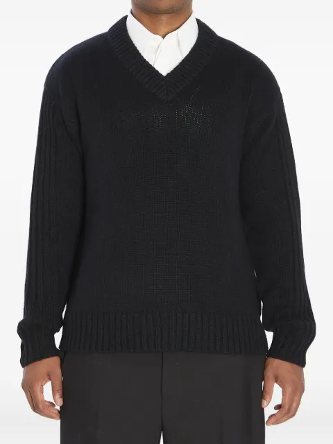 Lisa Yang ribbed V-neck cashmere sweater Black 3024202