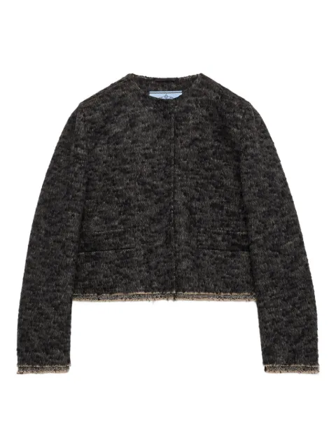 Prada contrast-trim jacket Grey P567PSOOO171S
