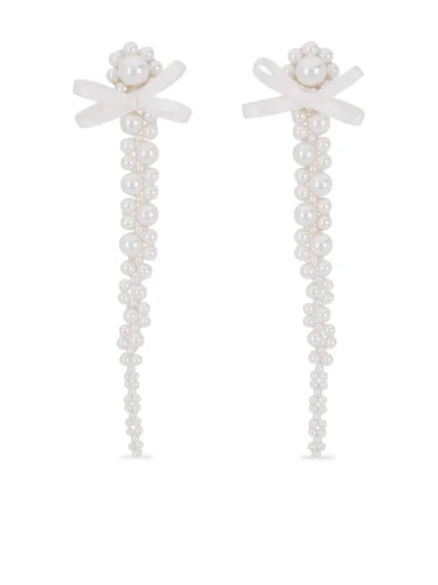 Simone Rocha pearl bow drop earrings Neutrals ERG5470904PEARLPEARL
