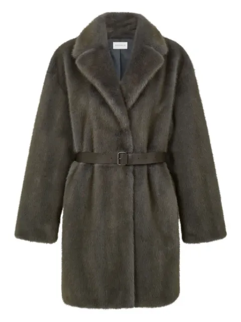 P.A.R.O.S.H. belted faux-fur coat Grey D431730PULSE823