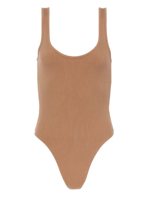 L'Agence Nica scoop-neck ribbed-tank bodysuit Neutrals 5738CMR