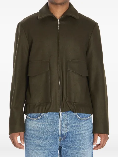 Barena Magan Caramal flap-pocket zip-front jacket Green CSU52340444