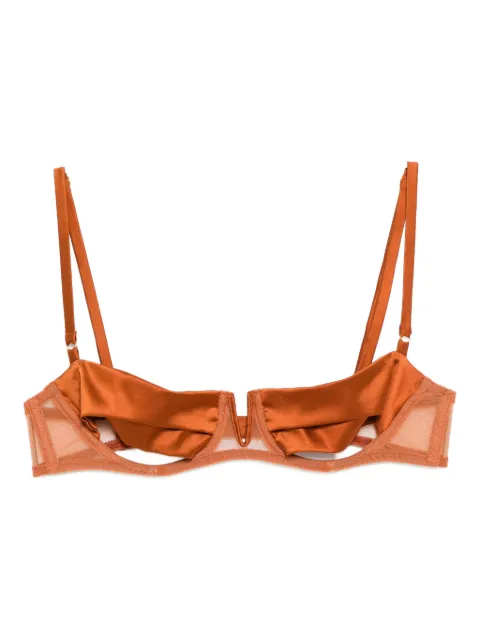 Kiki de Montparnasse Maxim Baclonette bra Brown MAXIMBALCONETTEBRA
