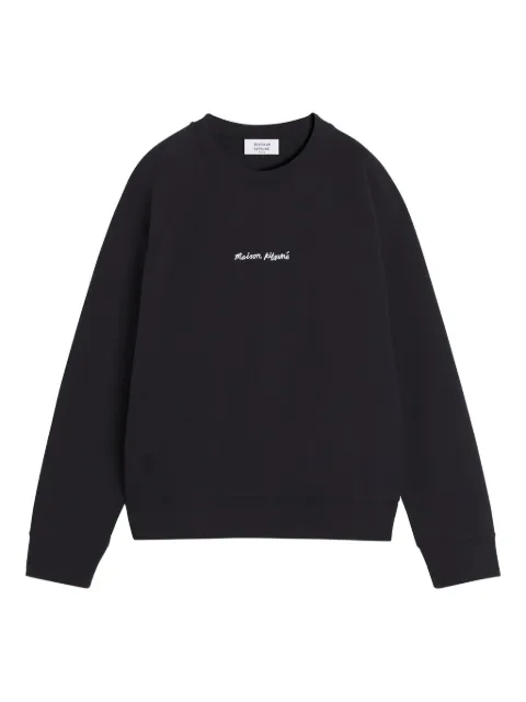 Maison Kitsuné embroidered raglan sweatshirt Black OM00309KM0340P199