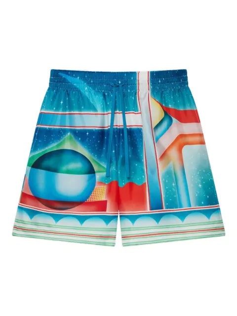 Casablanca Galaxy Court shorts Blue MPF25TR012
